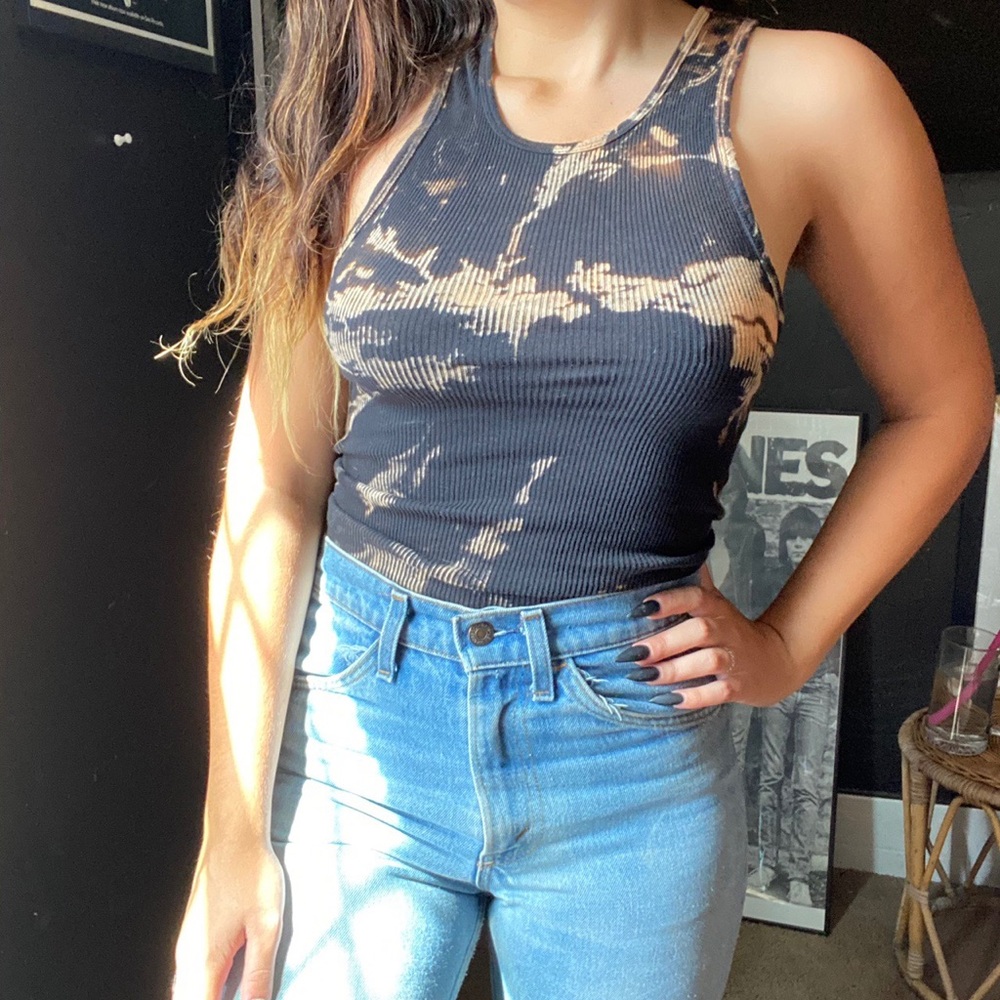 Hand Tie Dyed Acid Washed Tank Top